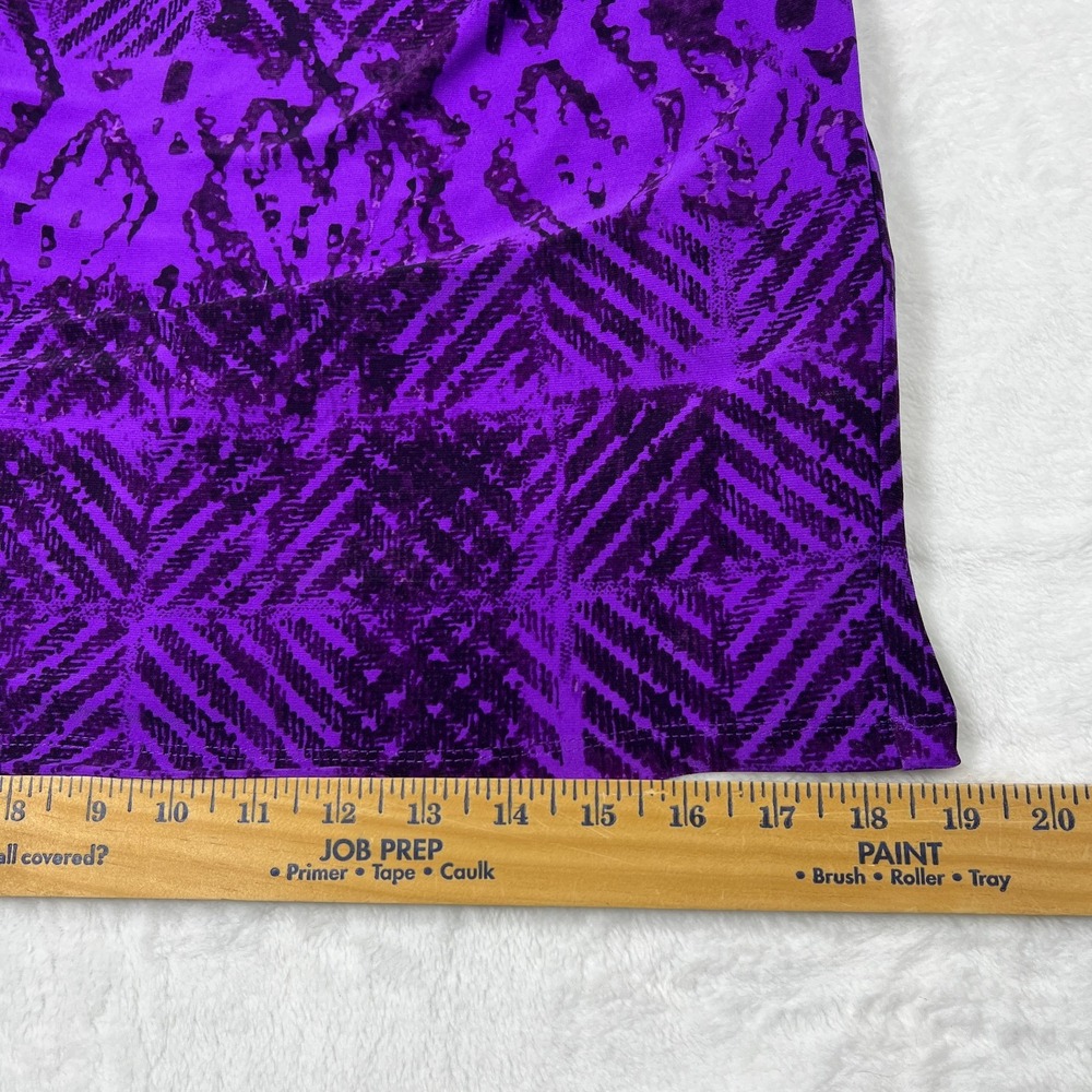 Lauren Ralph Lauren Purple Geometric Aztec Print Sleeveless V-Neck Sheath Dress - Picture 11 of 15